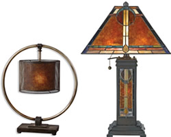 Arts & Crafts, Mission, Craftsman and Prairie Style Table Lamps