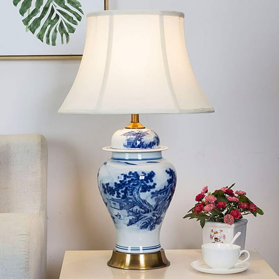 Blue & White Chinoiserie Table Lamps Deep Discount Lighting