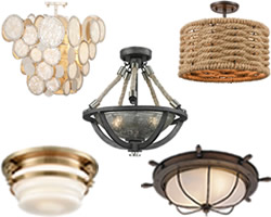 Coastal, Nautical and Beach House Ceiling Lights