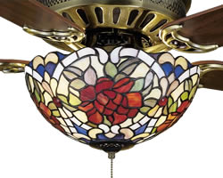Tiffany and Stained Glass Ceiling Fan Light Kits