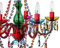 Colored Crystal Chandeliers