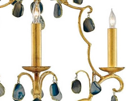 Crystal Chandeliers with Stones or other Natural Materials