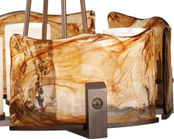 Feiss Aris Slump Glass Collection