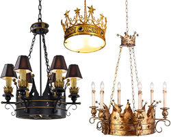 Gothic and Castle Pendants, Chandeliers, Sconces and Wall Brackets