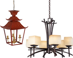 Oriental and Asian Inspired Chandeliers & Pendants