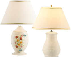 Irish Belleek Table Lamps