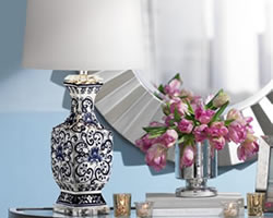 Blue & White Table Lamps