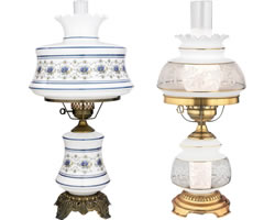 Hurricane Lamps, Parlor Lamps and Gone With the Wind Lamps