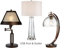 Lamps with USB Port and Outlet