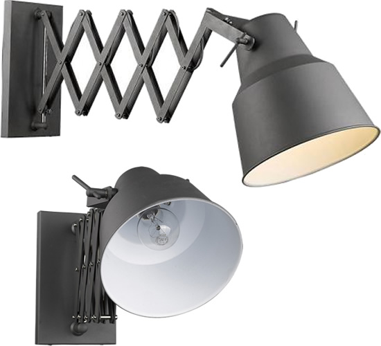 Swing Arm Wall Lamps Deep, Hardwired Swing Arm Sconce