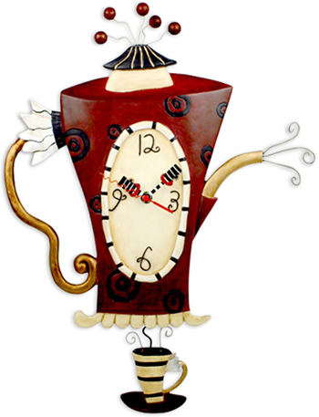 Back Stitch Sewing Pendulum Wall Clock by Allen Designs