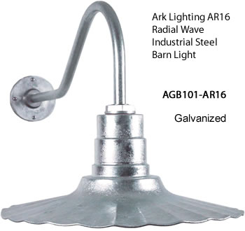 ARK RADIAL WAVE RLM  Lighting Fixture 12" AGB111-AR12-BLUE  Stem Barn Light LED 