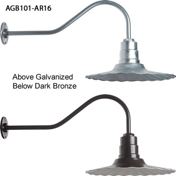 Ark Lighting Radial Wave Industrial Steel Barn Lights Deep