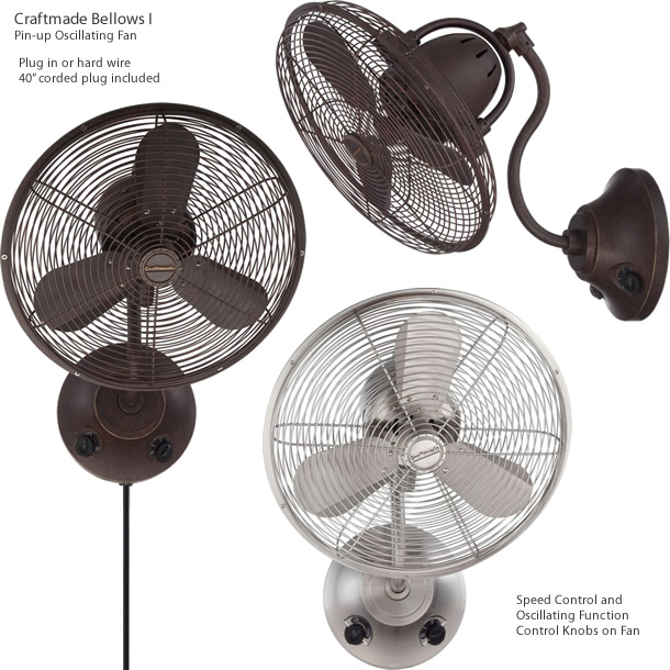 wall mounted fan light