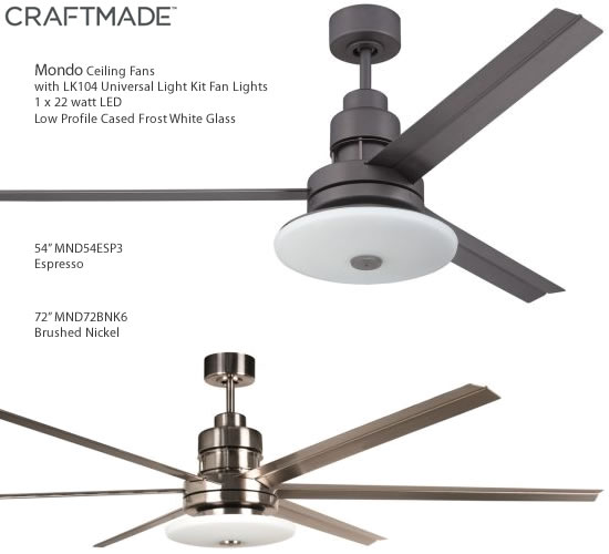 Large Ceiling Fans Deep Lighting