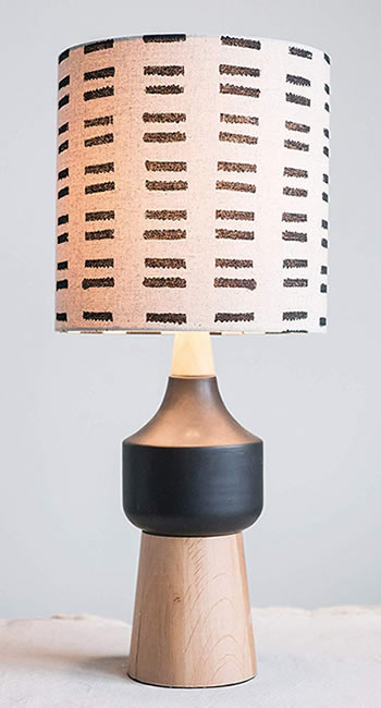 Contemporary Wood Table Lamps, Franklin Iron Works Hunter Floor Lamp