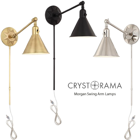 adjustable wall lamp with swing arm