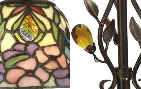 Robert Louis Tiffany Mission Table Lamp 30 Tall Art Glass with