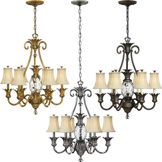 3 Light Pineapple,Chandelier ￼Brass Plantation Hinkley 4103 Bb Burnished  Brass - Conseil scolaire francophone de Terre-Neuve et Labrador