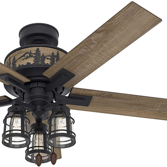 Rustic Ceiling Fans Deep, Rustic Ceiling Fans With Lights And Remote Control