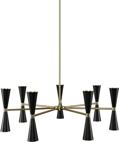 black mid century modern chandelier