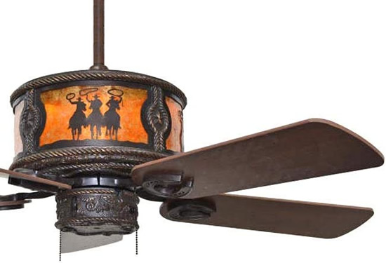 52" Bronze Cabin Ceiling Fan Unique Rustic Fixture Branch Lamp Shade Light Kit 