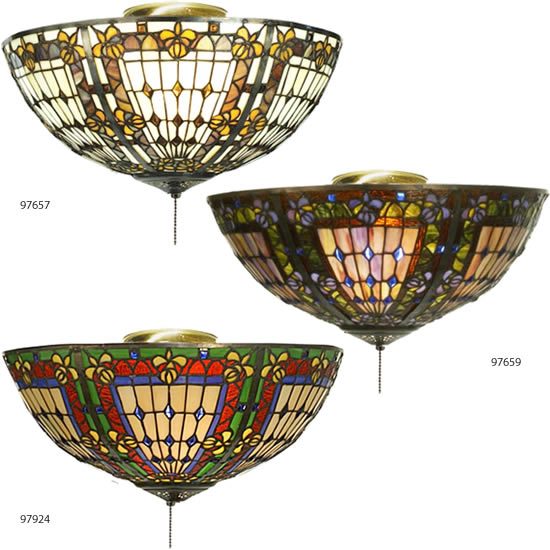 Stained Glass Ceiling Fan Light Kits