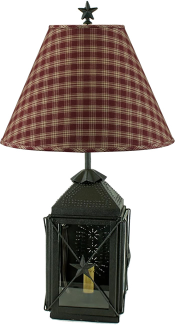 Red Star Punched Tin 12 Lamp Shade Park Designs 