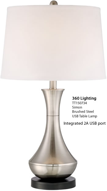 Table Lamps With A Usb Port Deep, Amber Mica Table Lamp With Usb Port