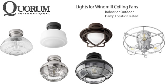Quorum International Windmill Fans, 72 Windmill Ceiling Fan With Light Kit