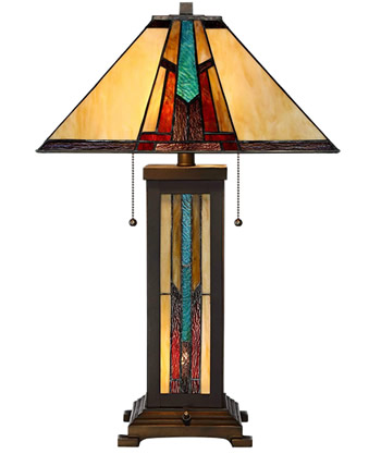 Arts Crafts Style Table Lamps Deep, Frank Lloyd Wright Style Table Lamps