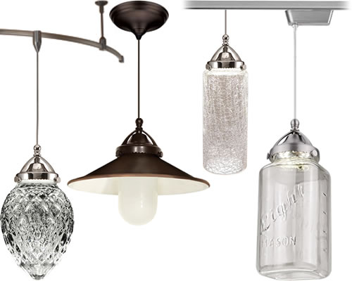 WAC Lighting QP-LED496-IR/CH Artemis Quick Connect LEDme Pendant with Iridescent Shade and Chrome Socket Set 