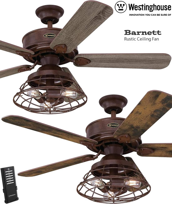 Rustic Ceiling Fans Deep Lighting